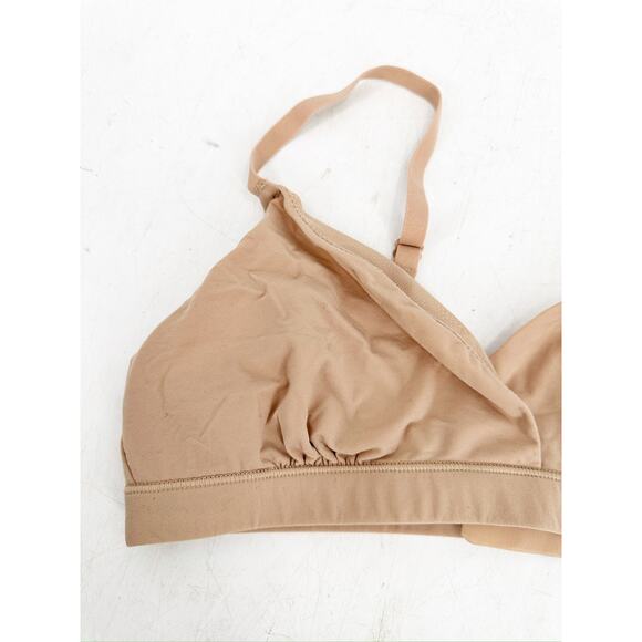 Skims Fits Everybody Beige Crossover Bralette Size Small - Picture 5 of 6